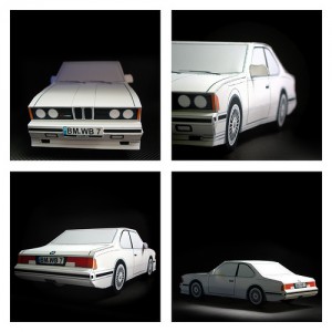 free bmw toy car paper model