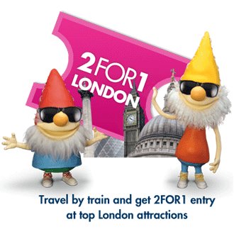 2 for 1 london attractions when you travel by train