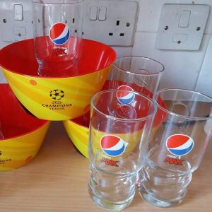 Free Walkers Bowls & Pepsi Glasses