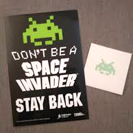 Free Space Invaders Stickers