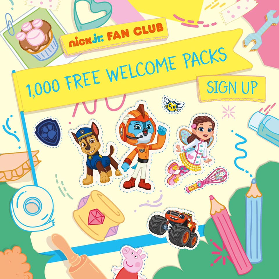 Free Nick Jr Kids Welcome Packs