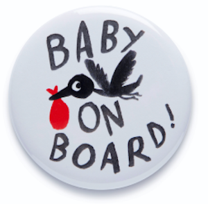 Free Designer ‘Baby on Board’ Badge