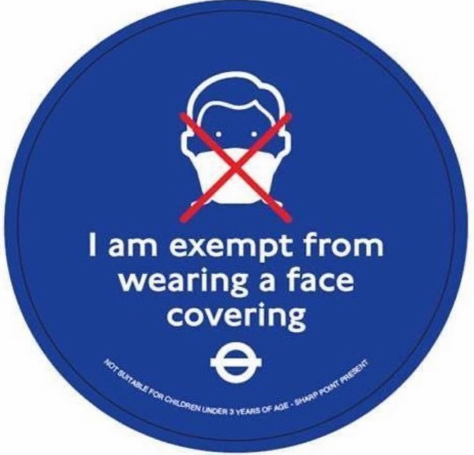 Free Face Covering Exemption Badge