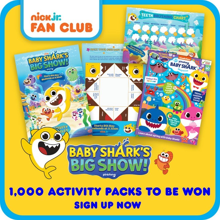 Free Nick Jr. Baby Shark Activity Pack