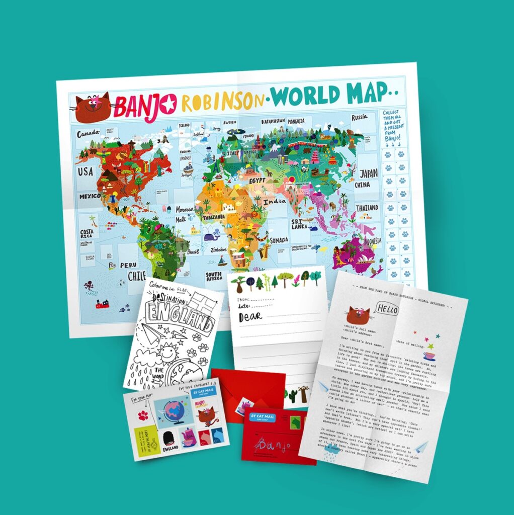 Free World Map And Sticker Set