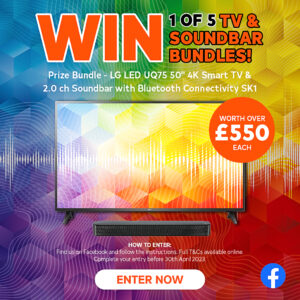 Win a 50″ LG 4k Smart TV & Soundbar (Worth £550+)