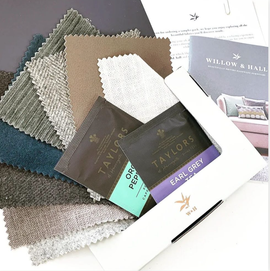 Free Taylors Tea Bags & Fabric Swatches