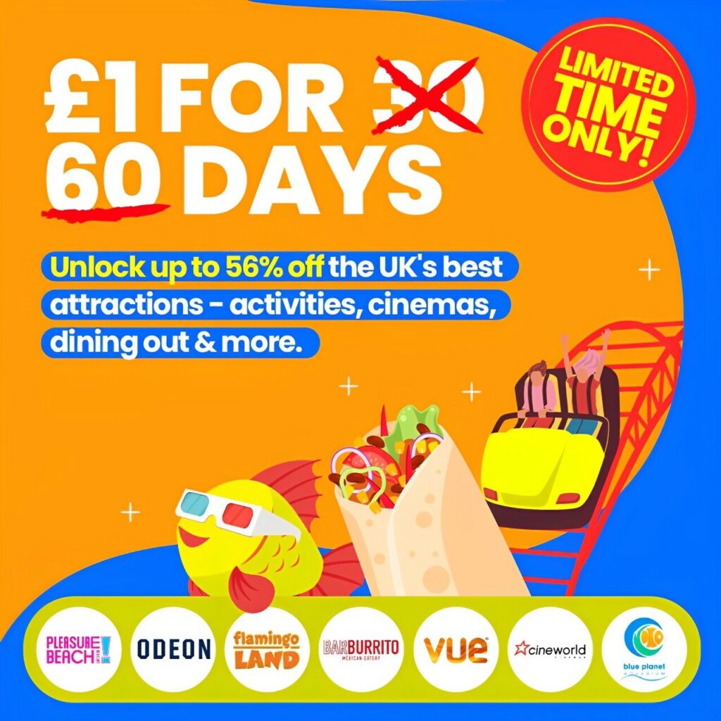60 Day Kids Pass Card – Just £1!