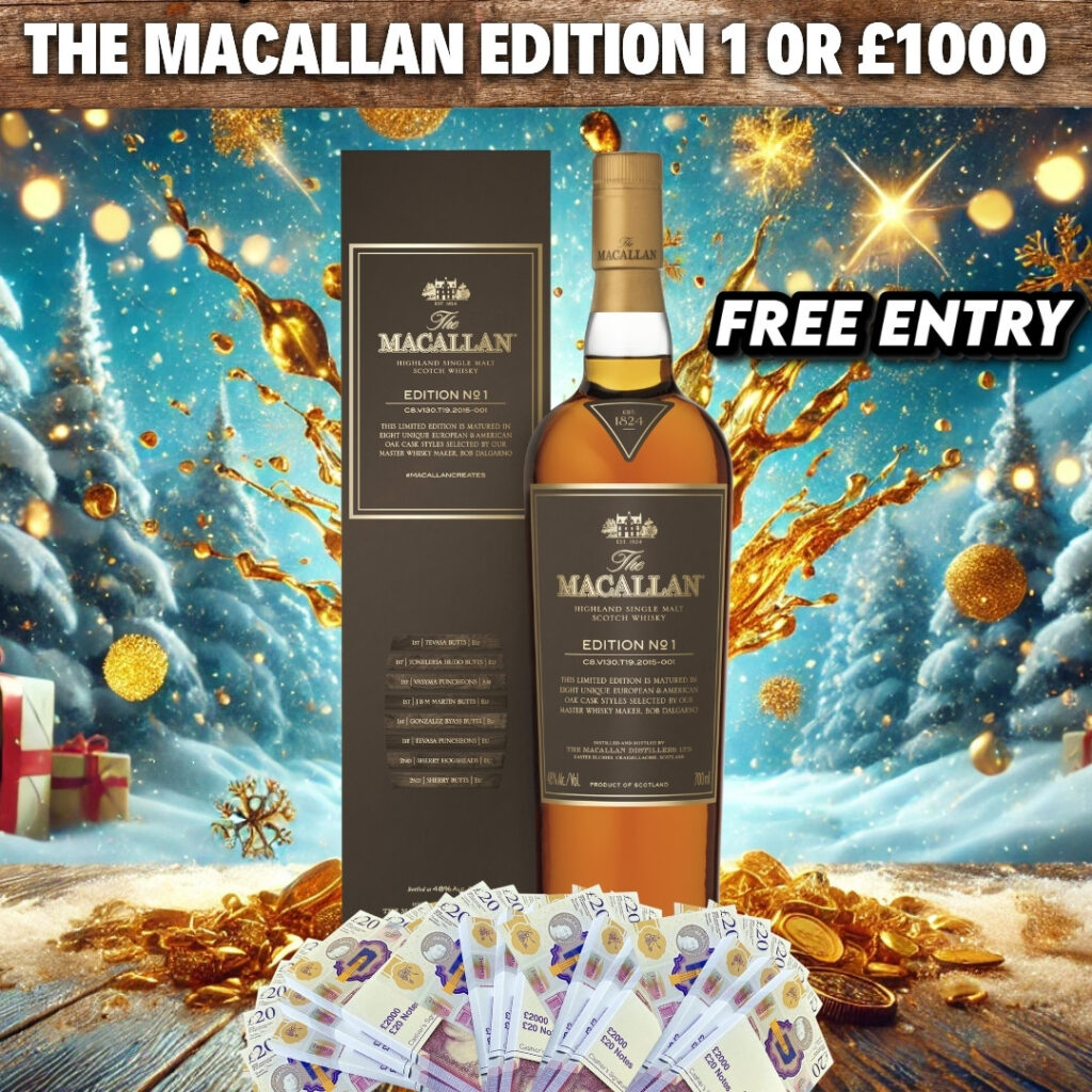 Win Limited Edition Macallan Whisky Bottle Or £1,000 Cash!