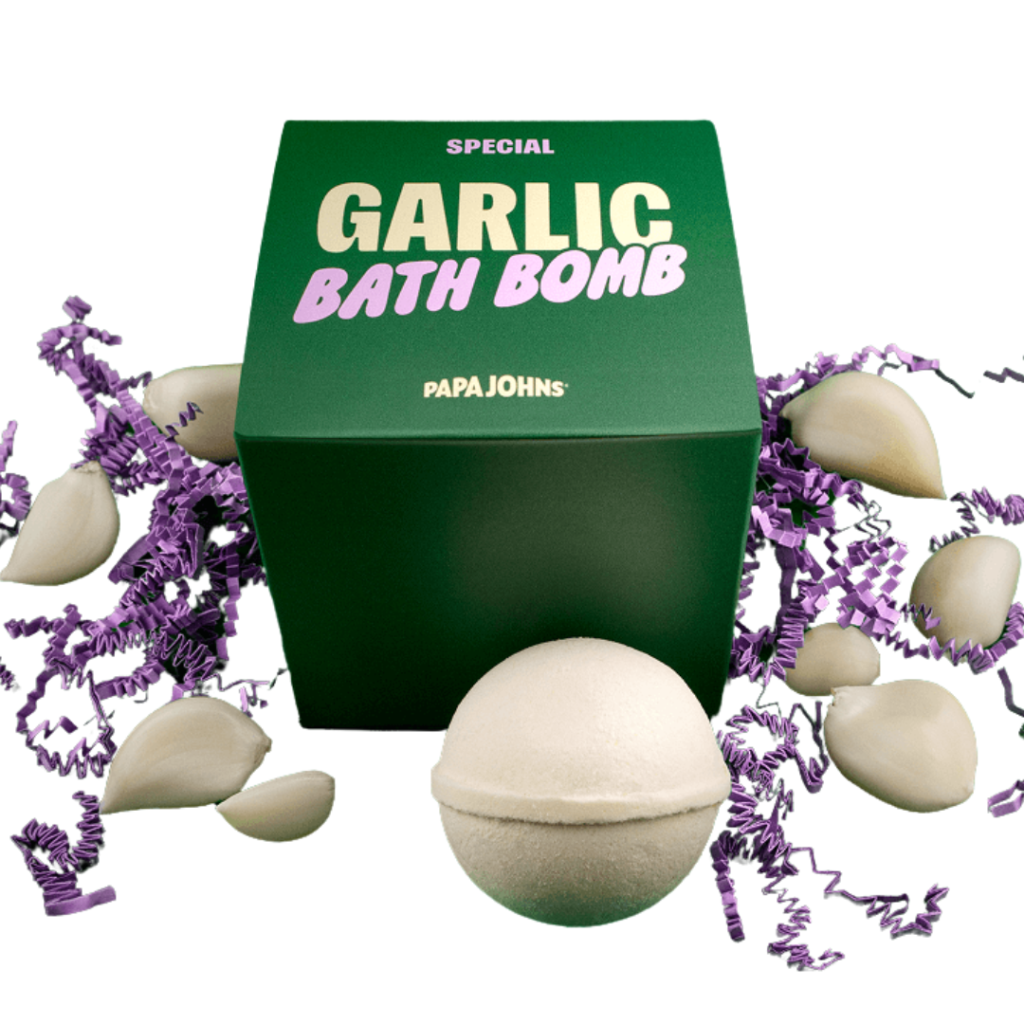 Free Papa Johns Garlic Bath Bomb