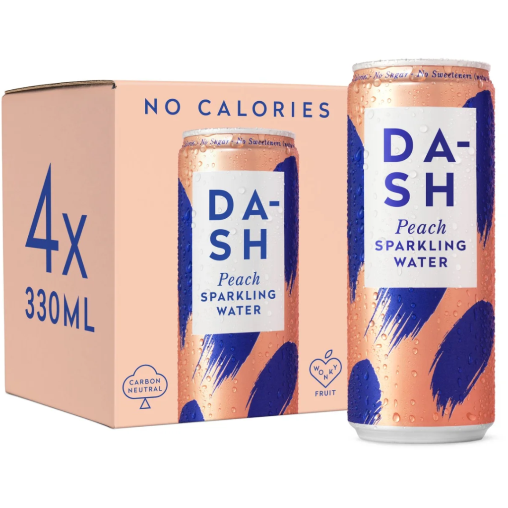 Free Peach Dash Sparkling Water 4-Pack (Worth £4.50)
