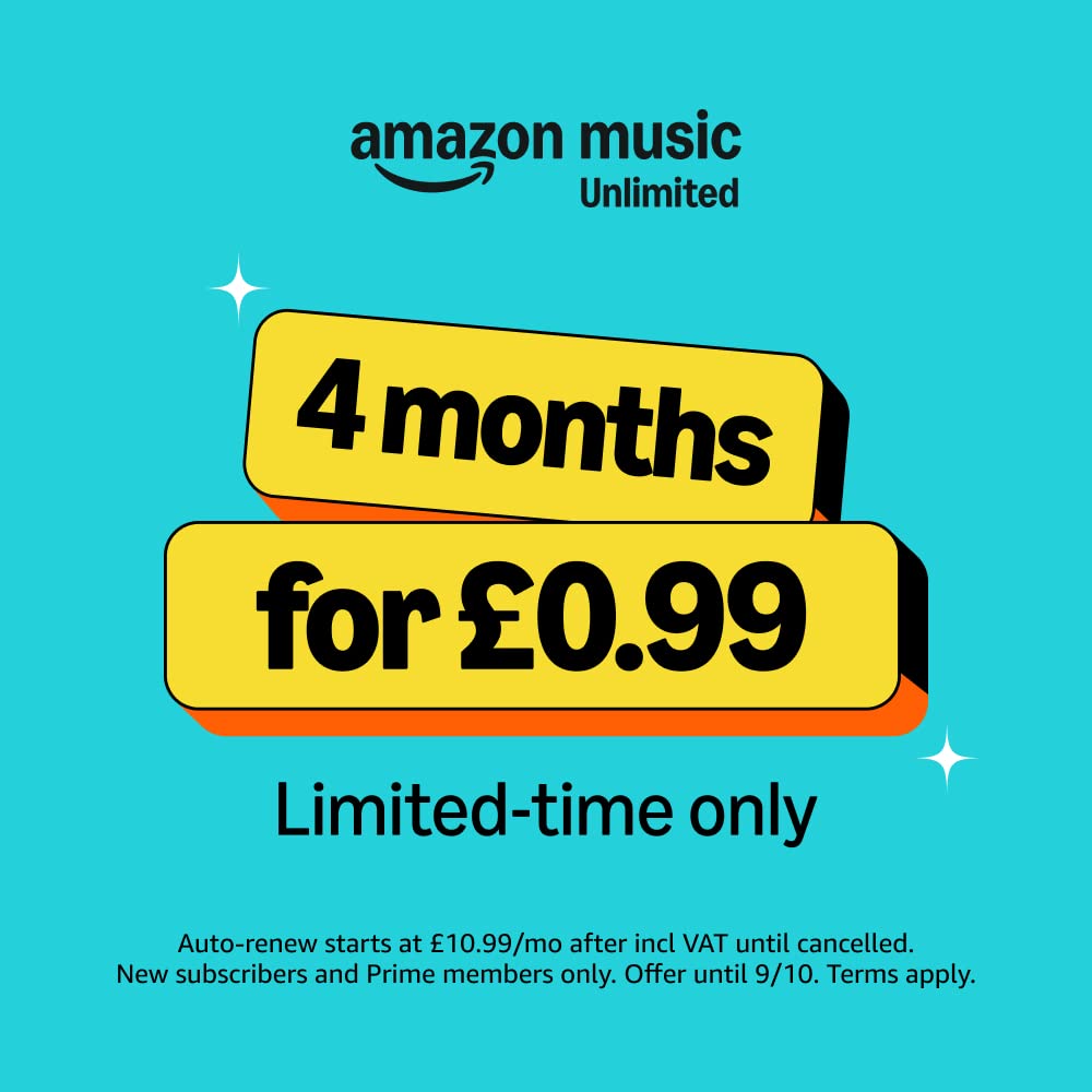 Amazon Music – 4 Months for 99p