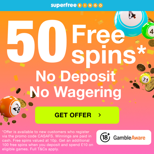 50 Free Bingo Spins - No Deposit & No Wagering