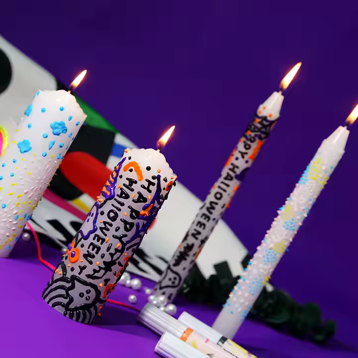 Free Candle Painting Activity