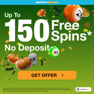 Up to 150 Bingo Free Spins – No Deposit