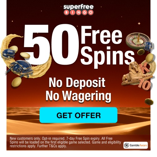 50 Free Bingo Spins – No Deposit & No Wagering