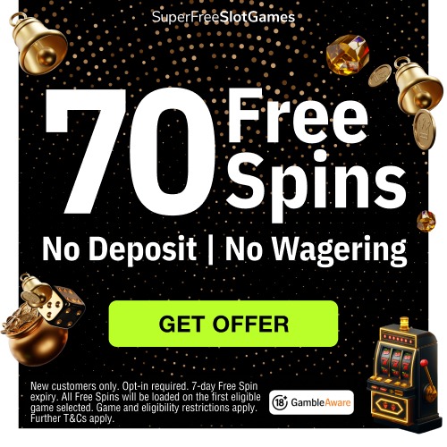70 Free Spins – No Deposit & No Wagering