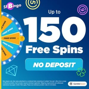 Up to 150 Bingo Free Spins – No Deposit