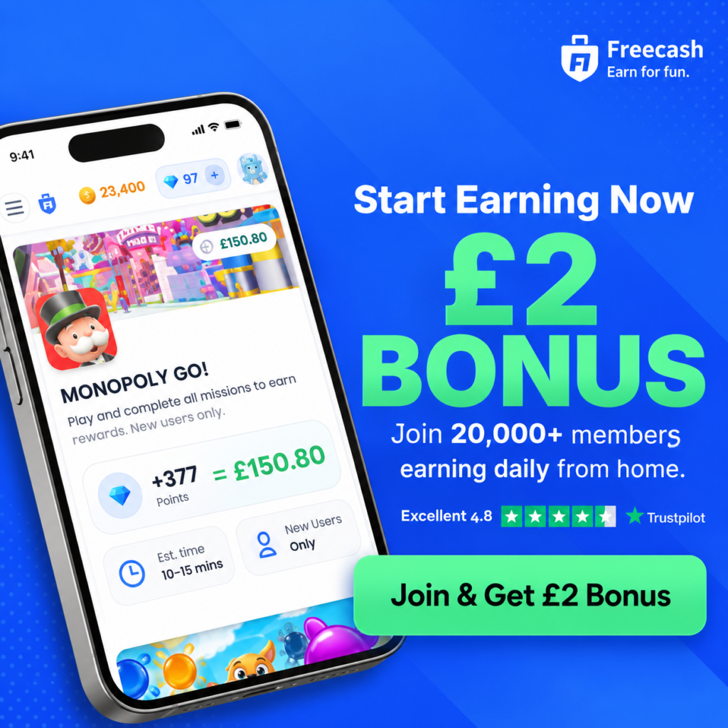 Free £2 Bonus & Earn Over £150 From Home