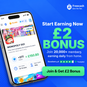 Free £2 Bonus & Earn Over £150 From Home