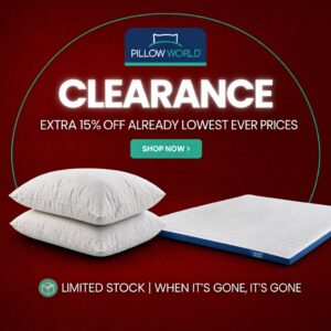 Pillows From £7 + Extra 15% Off